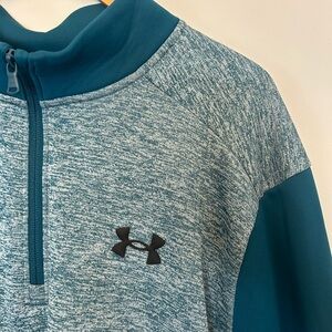 Under Armour Teal Heather Quarter-Zip Pullover Men’s XL